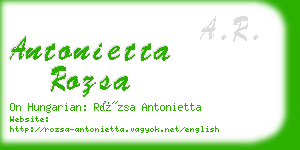 antonietta rozsa business card